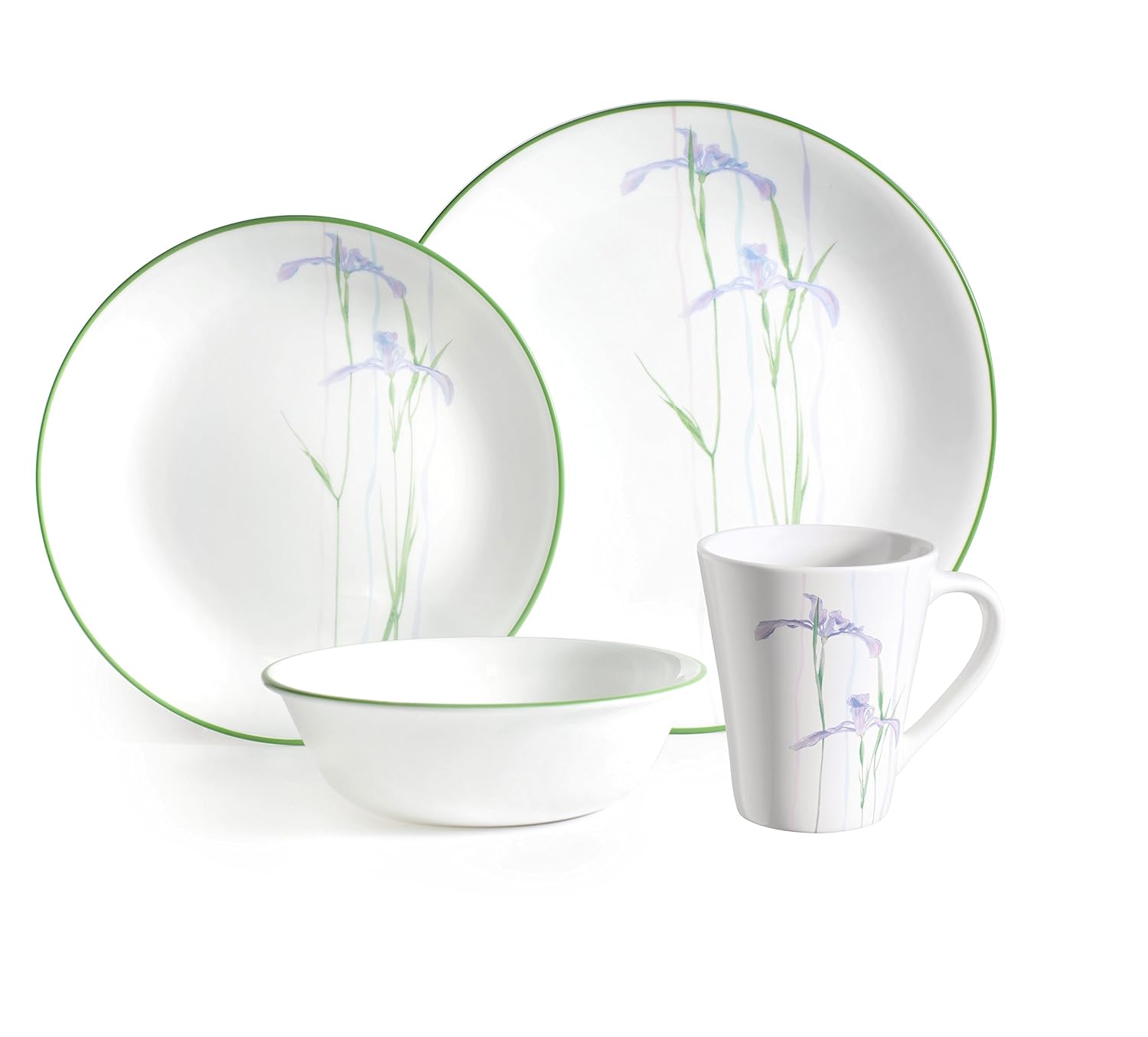 Corelle 16Piece Vitrelle Glass Shadow Iris and Break Resistant Dinner