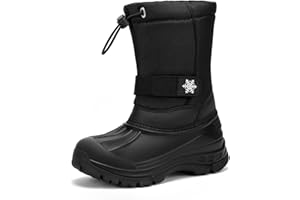 koppu Boys Girls Snow Boots Kids' Waterproof Snow Boots for Winter Slip Resistant Cold Weather Shoes