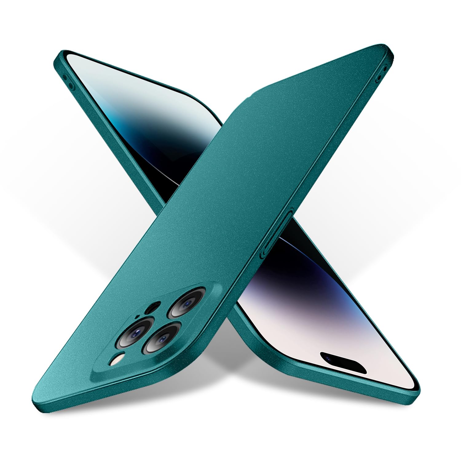 Bastmei Cover per iPhone 15 PRO Max 6.7, Ultraleggero Ultrasottile Antiscivolo AntiGraffio Protezione della Telecamera, PC Rigido Smerigliato Cover per iPhone 15 PRO Max (Blu