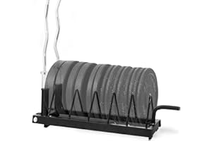 Yes4All 6 Pegs & 4 Barbell Storage Racks Load Up to 1190 LBS - Wall Mounted Weight Plate Tree & Barbell Holder