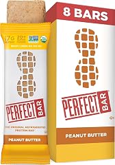 Perfect Bar Original Refrigerated Protein Bar, Peanut Butter, 2.5 Ounce Bar, 8 Count