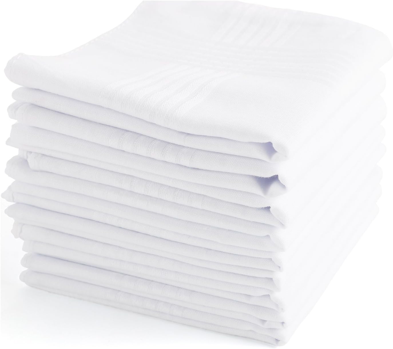 12 Pack Fine Men's Handkerchiefs 100% Cotton-Scott Malone