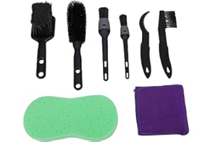 SPYMINNPOO Bike Cleaning Kit, Professional Detail Brushes Soft Wash Crevice Wheel Rim Hook Sponge Towel for Mountain Road Bik