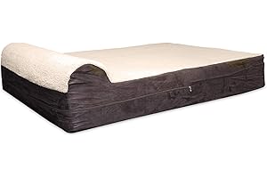 KOPEKS Dog Bed Replacement Cover Memory Foam Beds - Plush Brown - Extra Large (Jumbo Size) (KPS-1095)