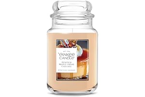 Yankee Candle Pumpkin Maple Crème Caramel, Holiday Scented Candle, 22oz Large Jar with up to 150 Hour Burn Time, Giftable
