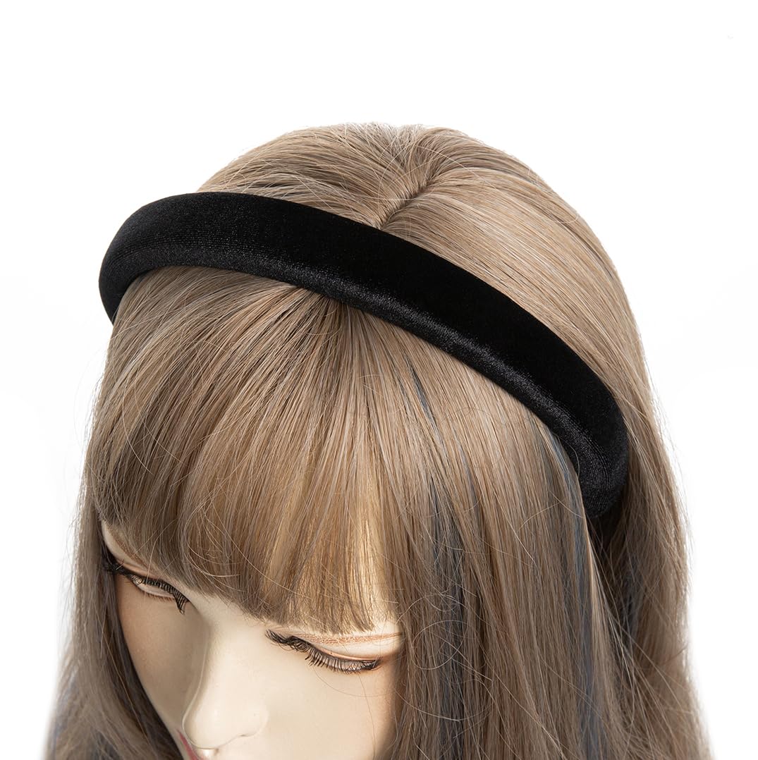 axy HRK10 Padded Velvet Headband Beautiful Women's Headband Hair Accessories Headband Black