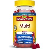 Nature Made Multi for Men, Mens Multivitamins Gummies, 150 Count | Gummy Vitamins and Minerals for Energy Metabolism Support, Multivitamin for Men, Cherry &amp; Mixed Berry Flavors, 75 Day Supply
