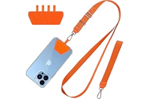 CACOE Phone Lanyard 2 Pack-1× Adjustable Neck Strap,1× Wrist Strap,2× Pads,Universal Crossbody Cell Phone Lanyards