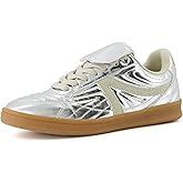 CUSHIONAIRE Women's Astro Retro Sneaker, Lace-Up Design +Memory Foam, Wide Widths Available