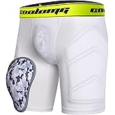 COOLOMG Youth Boys Baseball Sliding Shorts with Soft Athletic Cup Padded Compression Shorts for Football Lacrosse