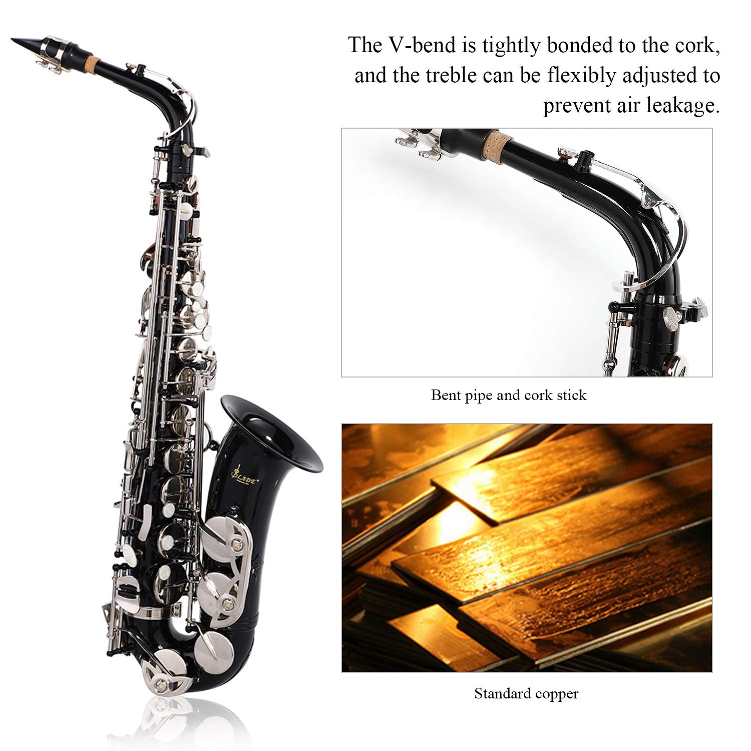 Sax, RiToEasysports SLADE Mediant Saxophone E Flat Alto Saxophone with