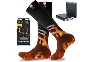MaweMe Heated Socks for Men Women with APP Control, 6000mAh Rechargeable Electric Heating Socks,Washable,Thermal Sock Feet Warmer for Winter Outdoor Sports Hiking Skiing Cycling Hunting
