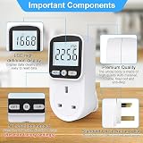 MECHEER Electricity Usage Monitor Power Meter UK Socket Large LCD Backlit 8 view 4
