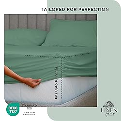 Linen Home 100% Cotton Percale Weave Fitted
