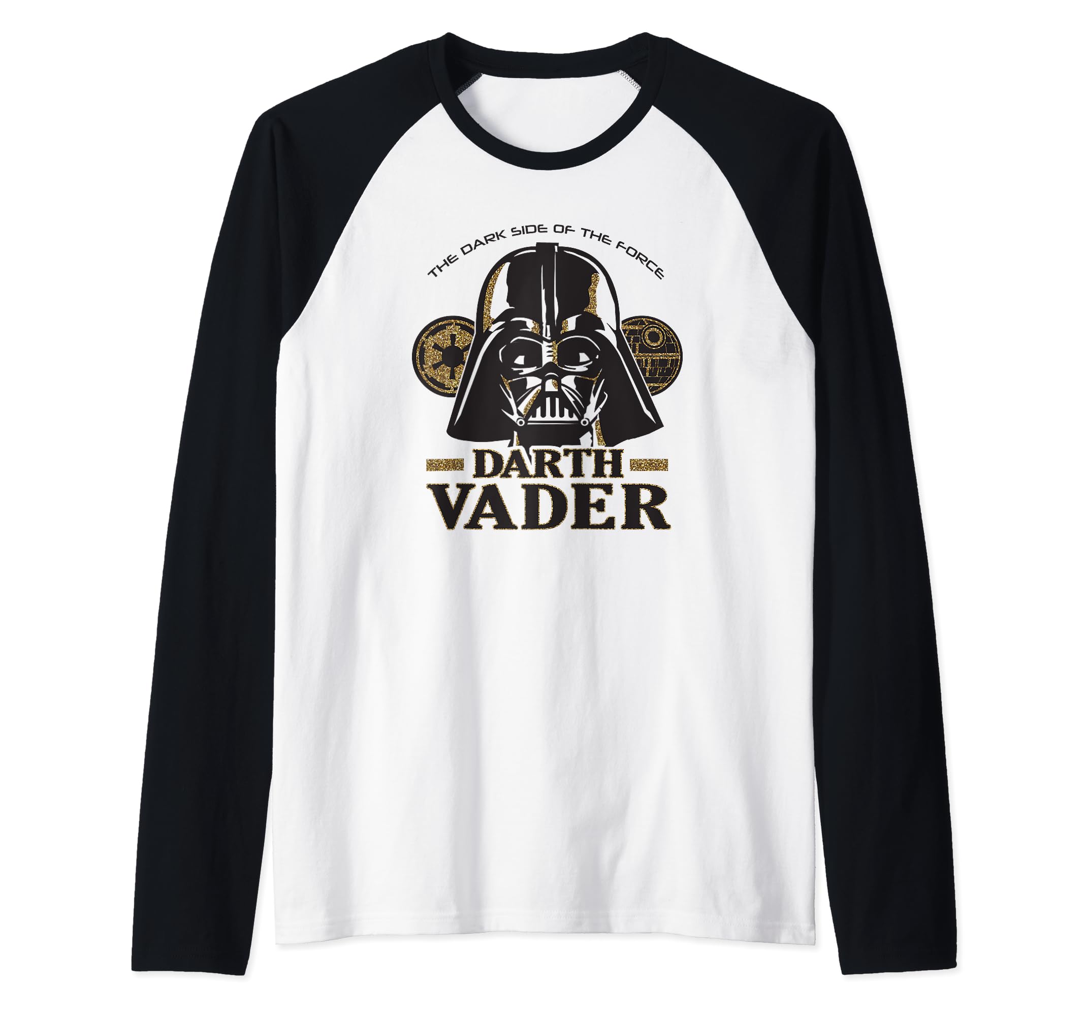Star Wars Dark Side Of The Force Darth Vader Raglan Baseball Tee