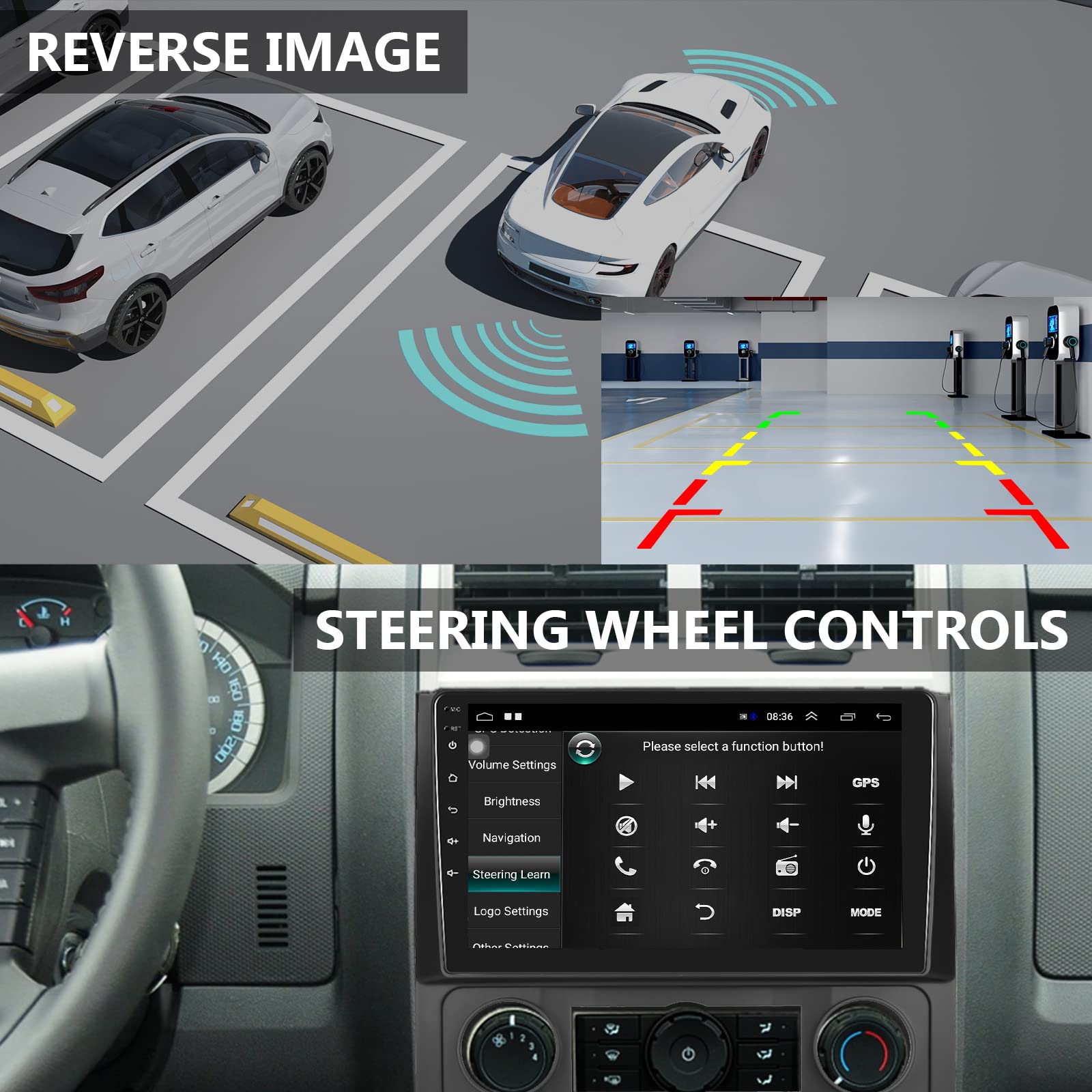 Android Car Stereo for Ford Escape/Kuga & Mazda Tribute 2007-2012 - Wired/Wireless CarPlay & Android Auto, 9