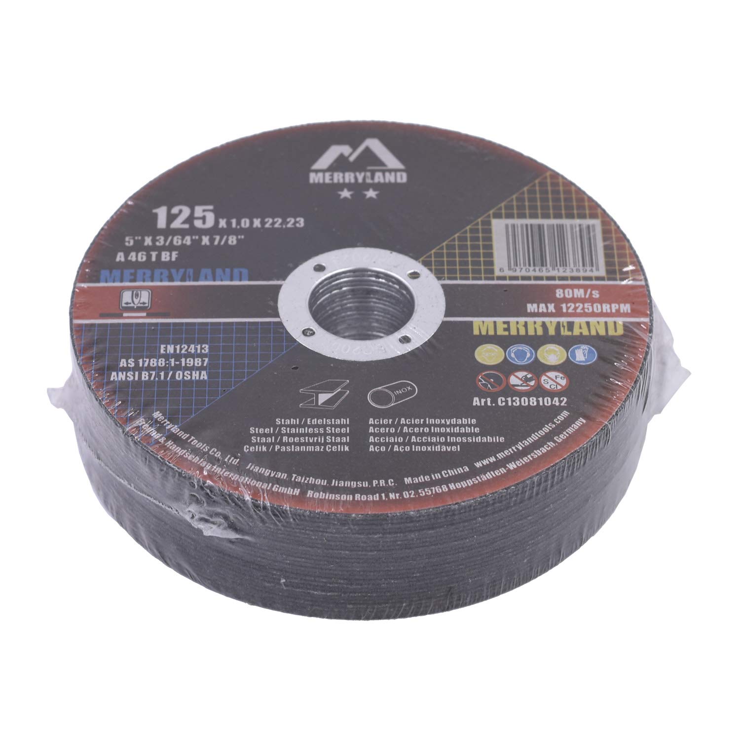 Merryland Cutting Disc 125 Metal for Angle Grinder 125 X 1.0 X 22.23 mm Cutting Wheel 25 Pieces - Image 3