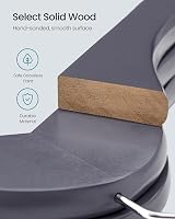 SONGMICS Wooden Hangers Set of 20 with Shoulder Notches 360° Hook Grey view 3