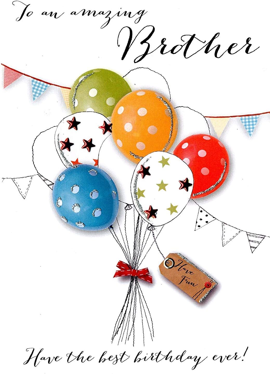 Amazing Brother Birthday Embellished Greeting Card Joie De Vivre Range Cards