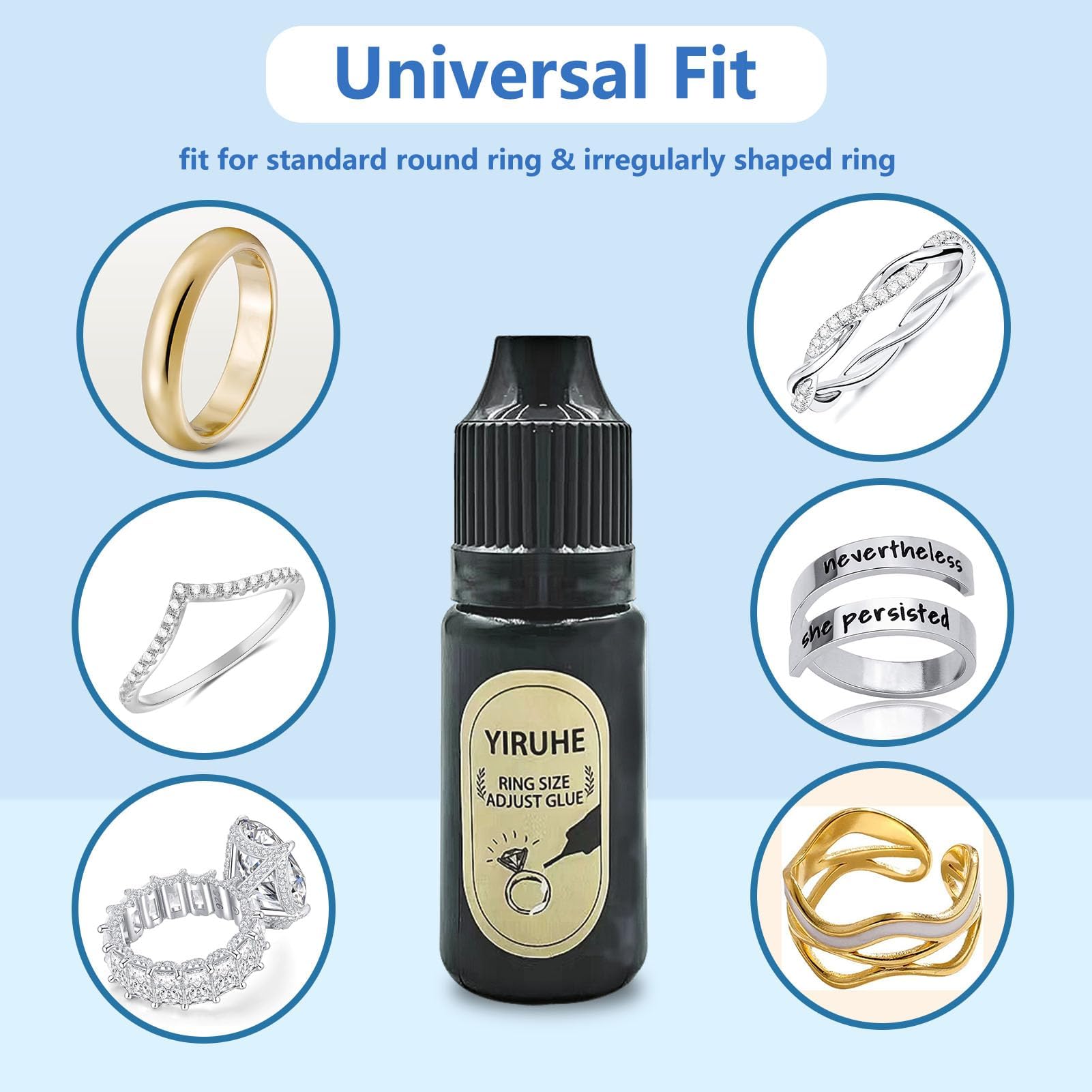 Ring Sizers for Loose Rings Ring Adjuster Ring Guards for Women Loose Rings Invisible Glue Ring Spacer Fit Any Rings
