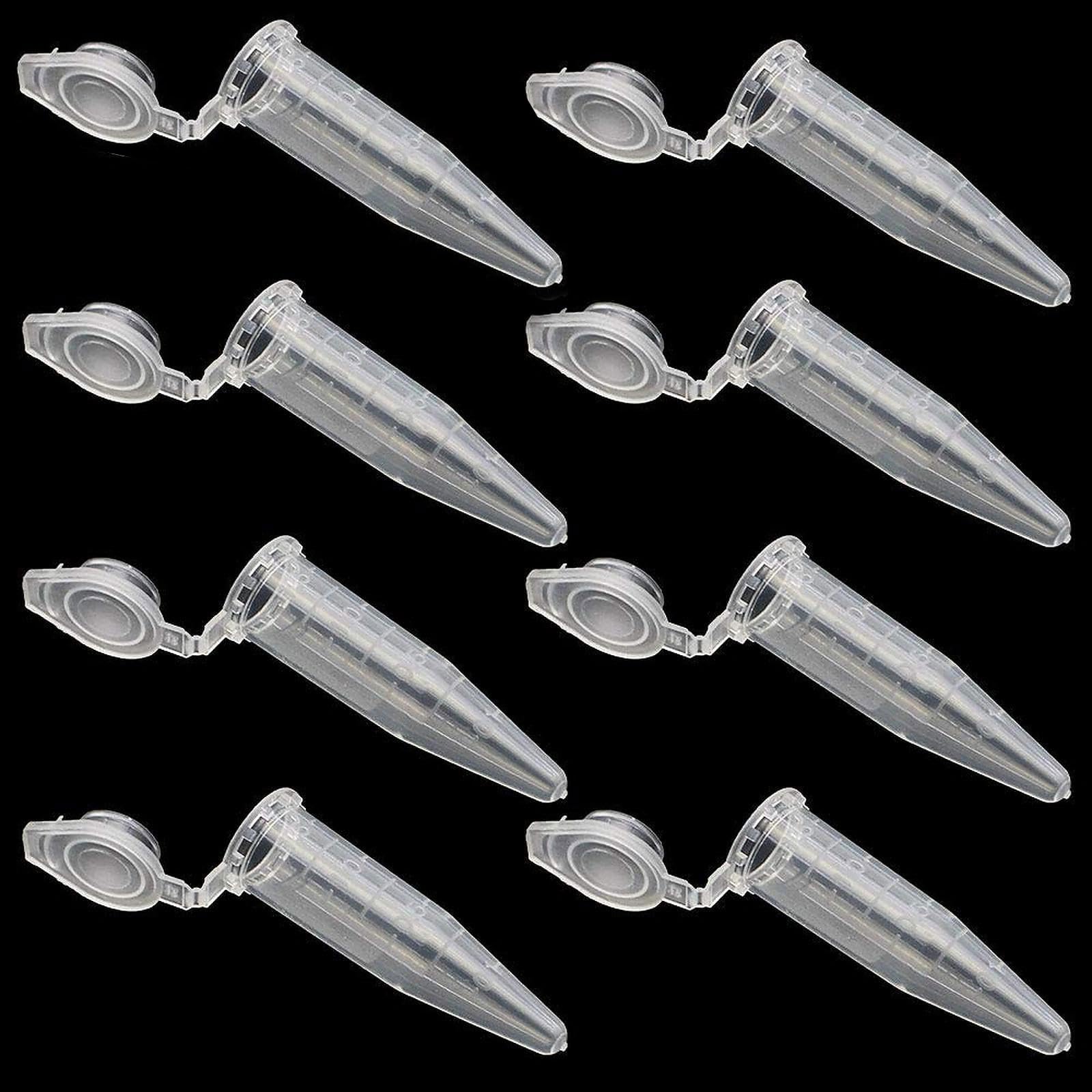 100 Pieces Micro Centrifuge Tubes 1.5ml Scale Plastic Micro Centrifuge Test Tubes with Attached Snap Cap for Laboratory Centrifuge Tubes Sample Bottles Laboratory Consumables