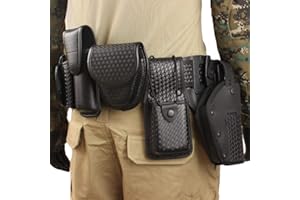 LytHarvest 10-in-1 Police Duty Utility Belt Rig, Security Guard Modular Law Enforcement Duty Belt with Pouches