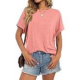 Micticsi Womens Oversized T Shirts Short Sleeve Crewneck Loose Fit Tops Summer Outfits Clothes 2025