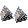 AG Wallets Set of 2 Clear Premium Quality Bifold Wallet Trifold Wallet and CheckBook 6 Page Inserts from (Hipster 6 Page)