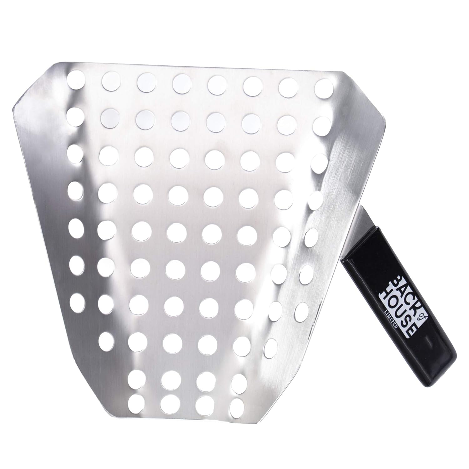 Popcorn Speed Scoop – Perforated Stainless Steel Quick-Fill Scooper for Bags, Buckets & Boxes, Removes Unpopped Kernels – Utility Serving Tool for Snacks, Candy, Dessert, Food, Ice & Dry Goods