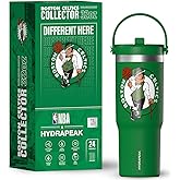 Hydrapeak x NBA Officially Licensed Boston Celtics 32oz Nomad Stainless Steel Tumbler with Handle and Straw Lid, Leakproof Water Bottle in Limited Edition Collector's Gift Box
