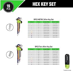 SAKSIAPRO Allen Key Set Extra Long and Ball