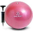 ProBody Pilates Small Exercise Ball with Pump - 9 Inch Workout Ball for Stability, Barre, Yoga, Core & Physical Therapy