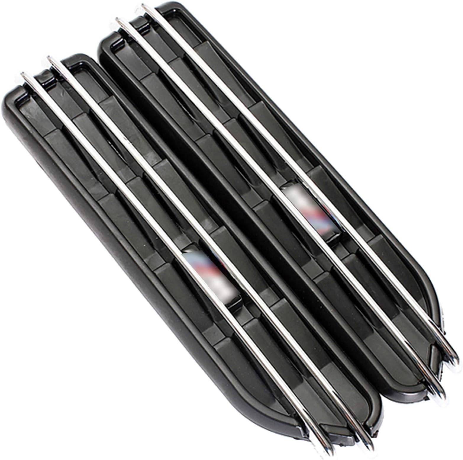 Black Side Fender Mesh Air Flow Vents Grille Grill Replacement for BMW E60 M5 E61 E39 E90 M3 E46