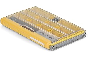 Plano EDGE 3600 Terminal Tackle Storage, Gray and Yellow, Includes 10 Hook Retainers, Rustrictor Rust-Resistant Technology, Waterproof Premium Fishing Utility Box