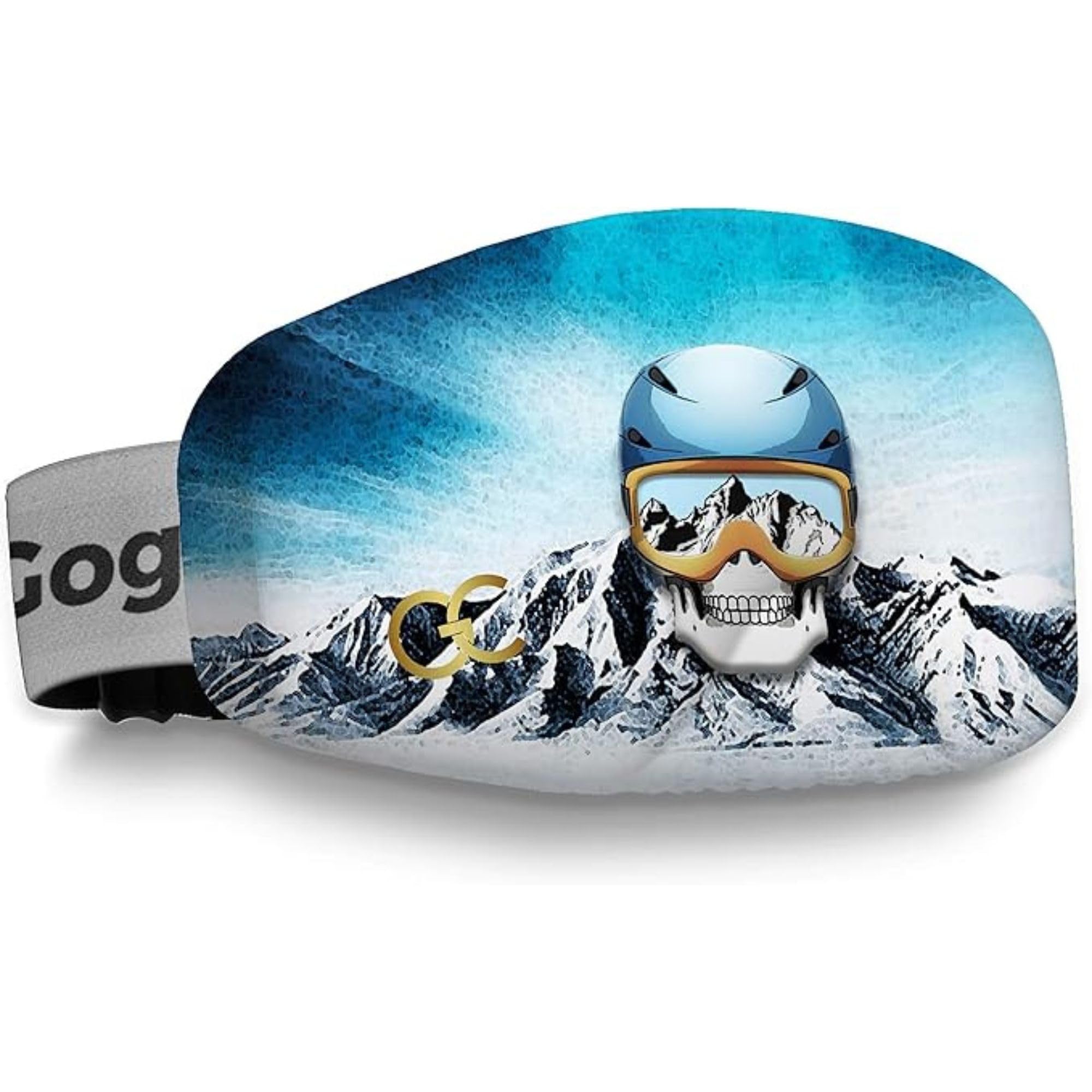 GogglesCover Ski Goggles Protective Cover, Protective Goggle Cover Portable, Ski Goggle Cover Sleeve Anti-Scratch, Ski Goggles Accessories, Ski Equipment, Mountain Skeleton Design