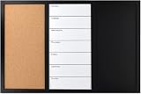 Navaris 3-in-1 Cork Whiteboard Chalkboard 70x50 cm Magnetic Memo Board view 7