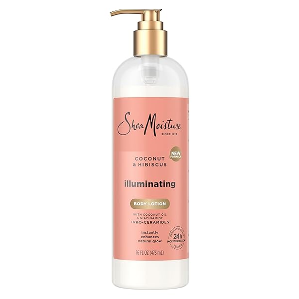 SHEAMOISTURE ILLUMINATING BODY LOTION WITH COCONUT OIL, HIBISCUS,...