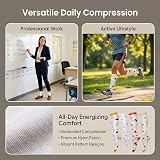 LEOSTEP Compression Socks 20-30 mmHg 4 Pair Men Women Non-Slip Long Tube view 7