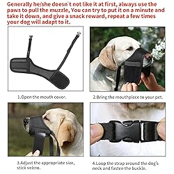 HEELE Dog Muzzle,Soft Nylon Muzzle Anti Biting
