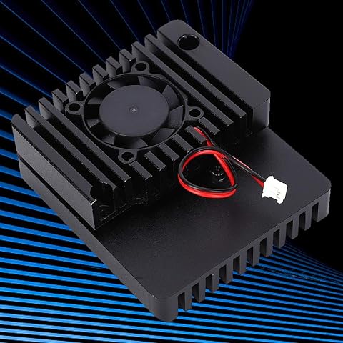 Carcasa NanoPi R2S, Carcasa del Disipador Térmico Con Ventilador, Carcasa de Aleación de Aluminio Carcasa Con Ventilador de Enfriamiento Para La Carcasa Protectora Nanopi R2S