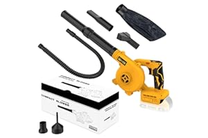 URMAX Cordless Leaf Blower for DEWALT 20V Max Battery, 2-in-1 Handle Electric Blower + Vacuum Cleaner, 6 Variable Speed Up to 180MPH, Electric Jobsite Air Blower with Brushless Motor (Battery Not Included)