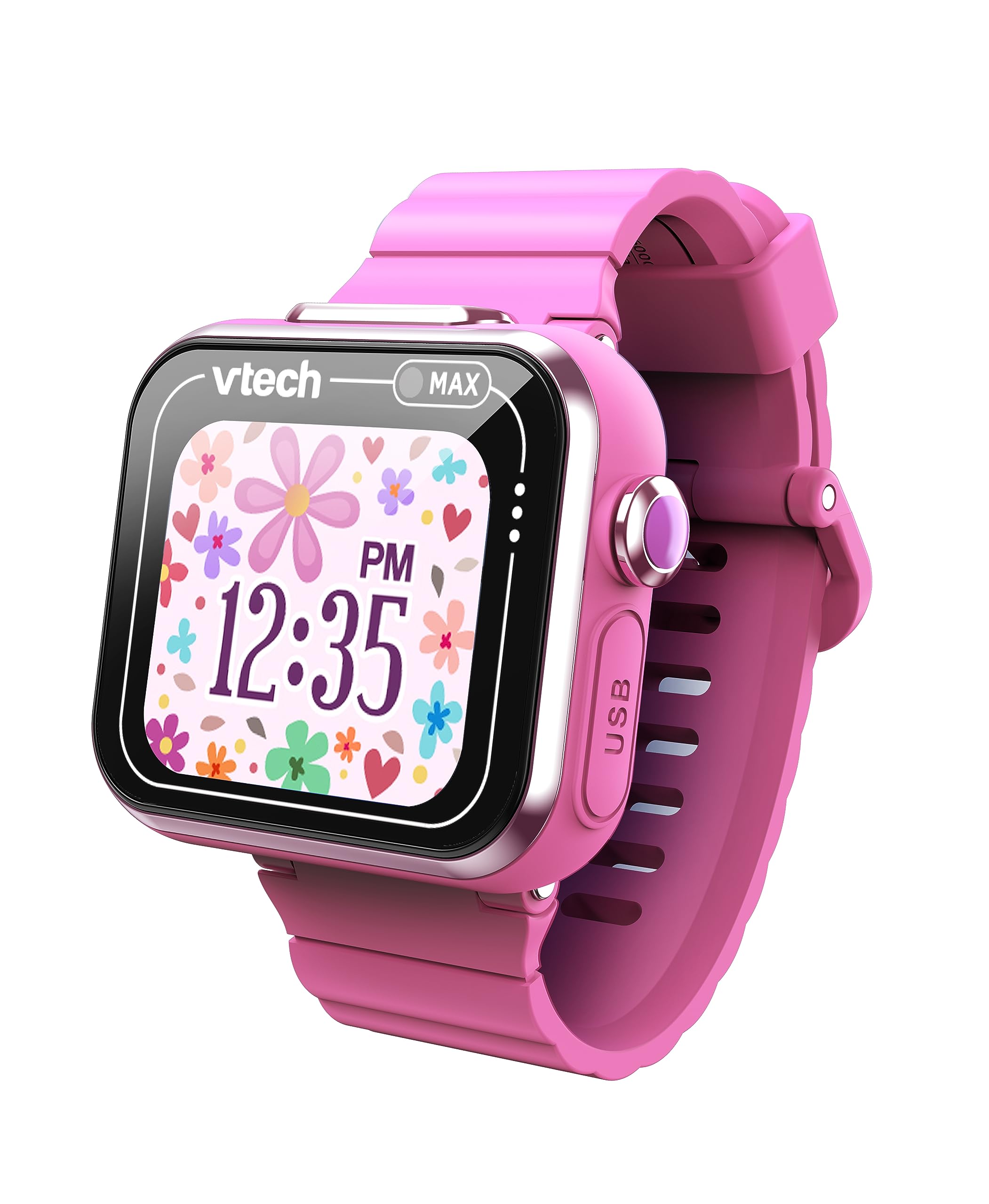 VTech KidiZoom Smart Watch Max, Watch For Kids With Games, Dual Camera For Photos & Selfies, 8 Games, Pedometer, Colour Screen, Funny Effects & More, For Infants aged 4, 5, 6, 7 + Years, Pink