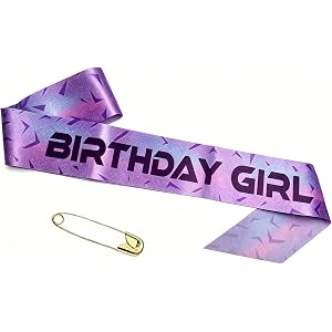 birthday girl Purple sash. K-Style Demon Hunters Party Decorations