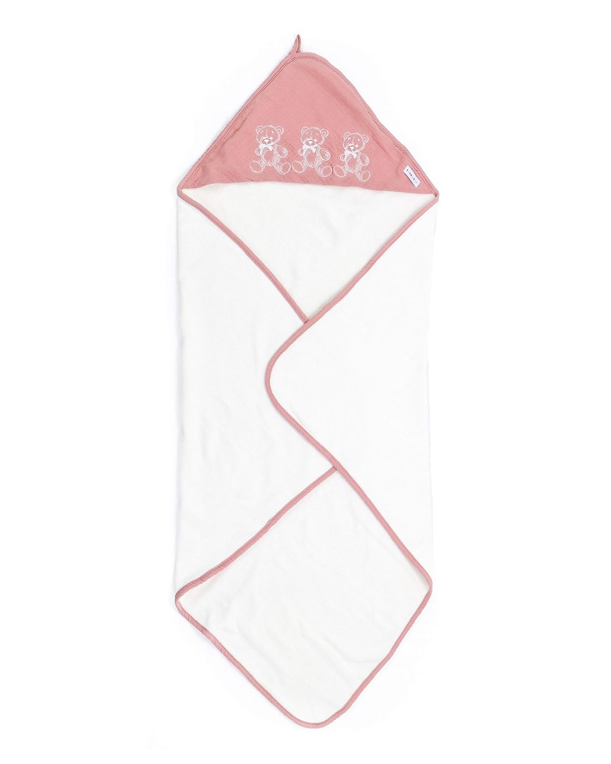 Newborn Baby Gift Basket Set - Shower Gift for Girls. 5 Piece Set. Large Hooded Baby Towel, Washcloth, Cotton Swaddle and Teddy Bear. (Pink) : Baby
