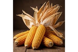 CZ GRAIN Ears of Corn with Husks Attached - Fall Decor, Wedding, Event, Family Holilday Decoration, Wedding, Thanksgiving (6 Ears)