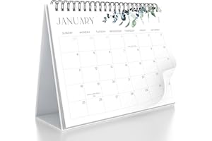 ZICOTO Aesthetic Desk Calendar 2025-2026 - Runs June 2025 until December 2026 - Beautiful Small Flip Desktop Calendar for Easy Organizing