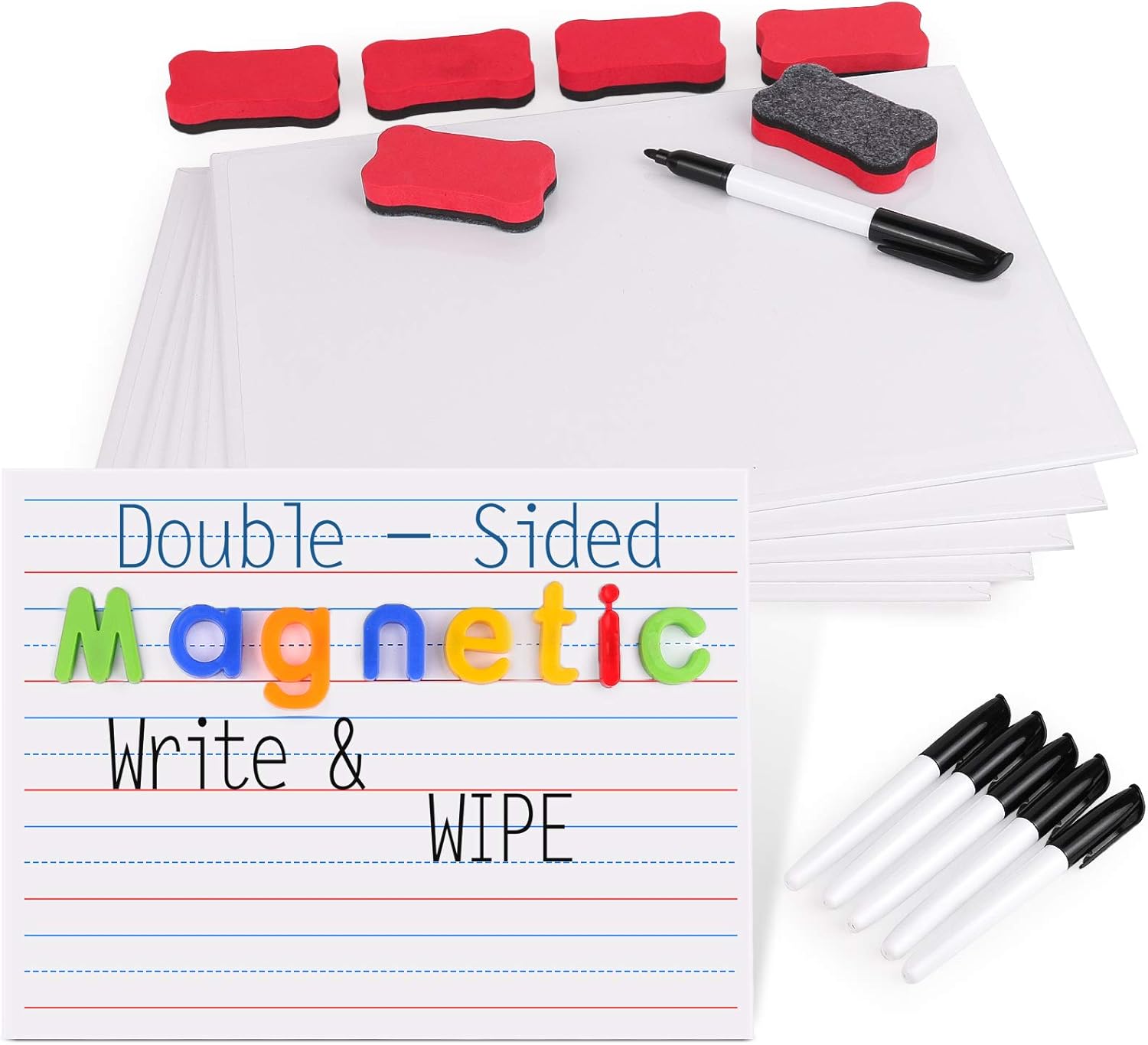 Gamenote Small White Board Set Double Sided Dry Erase