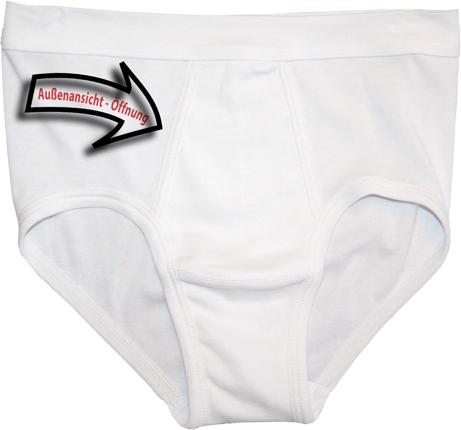 HERMKO 3240 Lot de 3 Slip Homme avec Ouverture Fine côte en 100 Coton