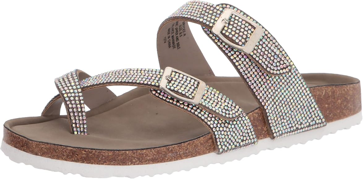 madden girl glitter slides