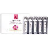 Dr. Ohhira's Premium Collagen Plus. A Liquid Easily mixable Collagen Supplement with 7,750 mg of Marine Collagen Peptides, Plus Cherry Blossom Extract, and a Plant-Based Probiotic Concentrate, 5 Pack